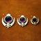 Amethyst beaded border khanda / adi shakti